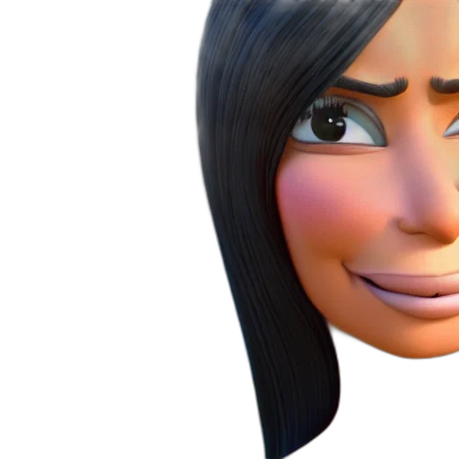 face, mask, hair, 3d render transparent PNG cut-out