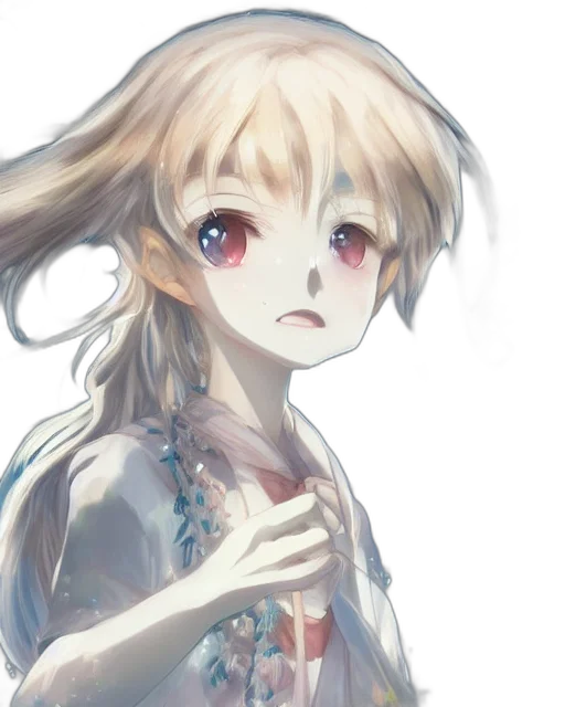 face, dress, robot, mask, anime, watercolor, concept art, fantasy art transparent PNG cut-out