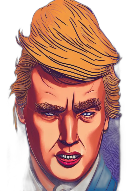 face, mask, comic book art, cartoon, concept art, fantasy art, golden, portrait transparent PNG cut-out
