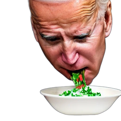 food, creature, joe, biden, eating, rice transparent PNG cut-out