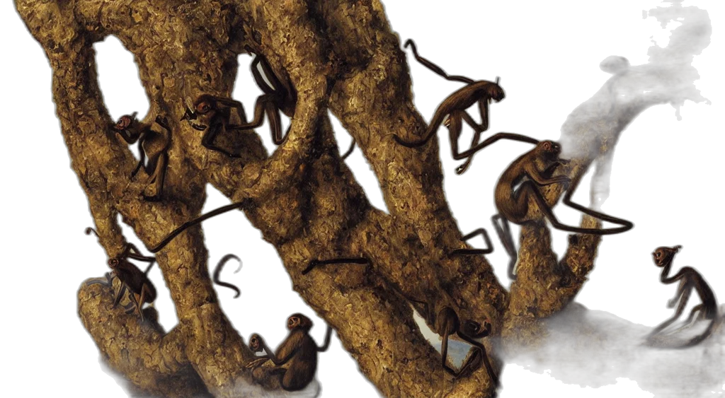 dragon, hair, creature, tree transparent PNG cut-out