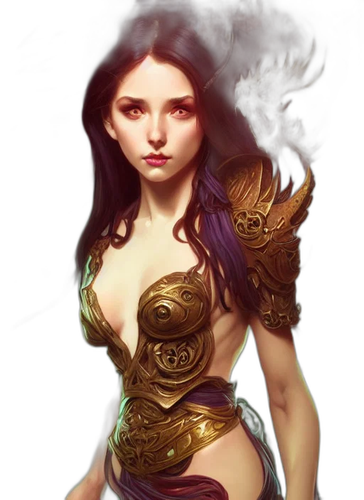 dress, dragon, jewelry, fantasy art transparent PNG cut-out