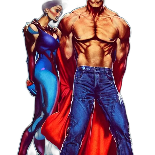 comic book art, concept art, fantasy art, cyberpunk transparent PNG cut-out
