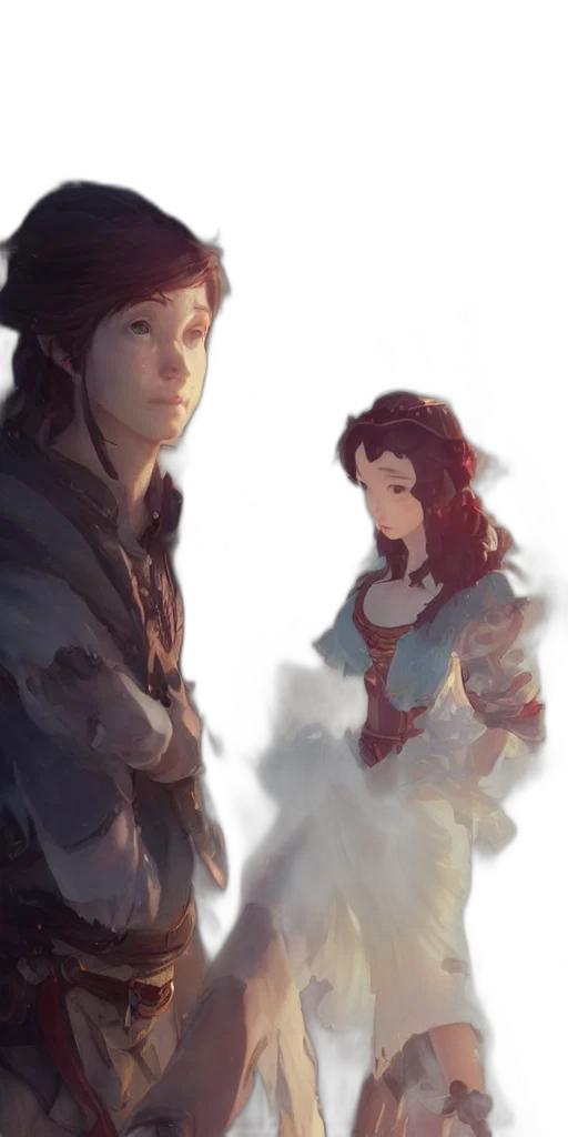 hat, face, crown, sword, concept art, fantasy art, watercolor, anime transparent PNG cut-out