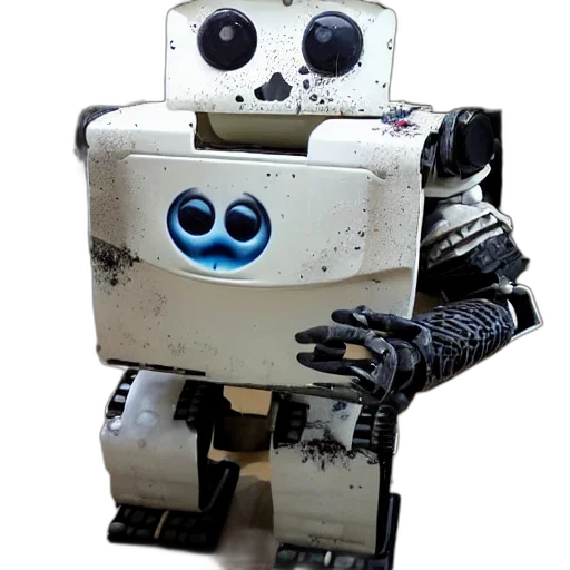 robot, animal, weapon, creature, 3d render, concept art, cyberpunk, pixel art transparent PNG cut-out