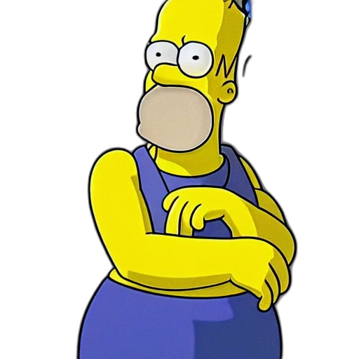 face, cartoon, concept art, 3d render, pixel art, realistic, homer, simpson transparent PNG cut-out