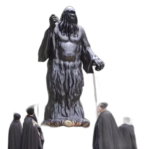 staff, concept art, black, robed transparent PNG cut-out
