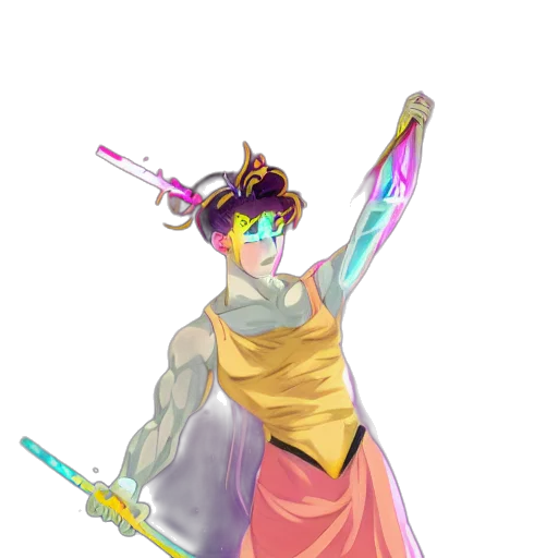 staff, sword, weapon, robot, concept art, vaporwave, cyberpunk, pixel art transparent PNG cut-out
