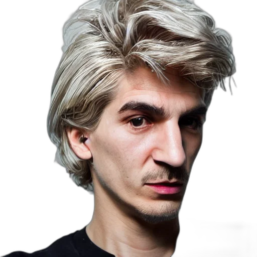 face, hair, jacket, staff transparent PNG cut-out