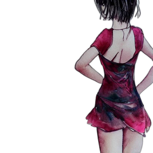 dress, jacket, watercolor, concept art, photorealistic, anime, outer space, red transparent PNG cut-out