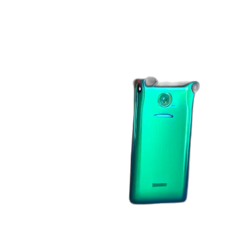staff, robot, animal, weapon, 3d render, vaporwave, concept art, green transparent PNG cut-out