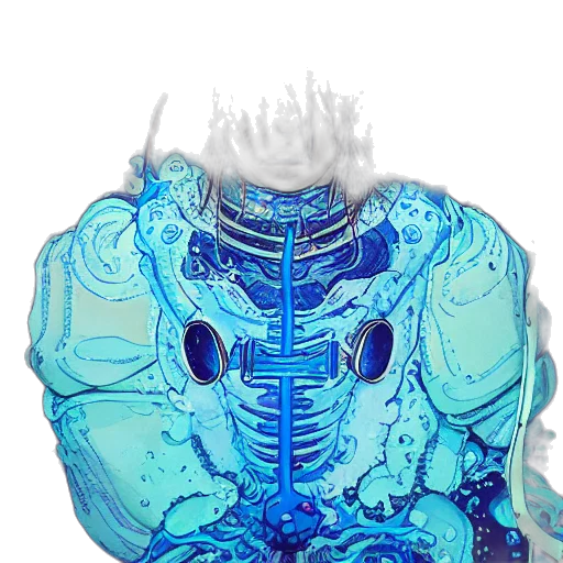 robot, mask, jacket, creature transparent PNG cut-out