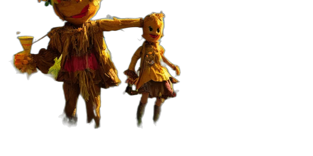 mask, staff, dress, creature transparent PNG cut-out