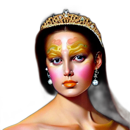 crown, jewelry, face, photorealistic transparent PNG cut-out