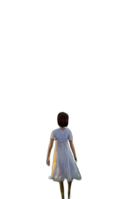 dress, robot, staff, creature transparent PNG cut-out