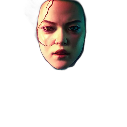 face, mask, crown, robot transparent PNG cut-out