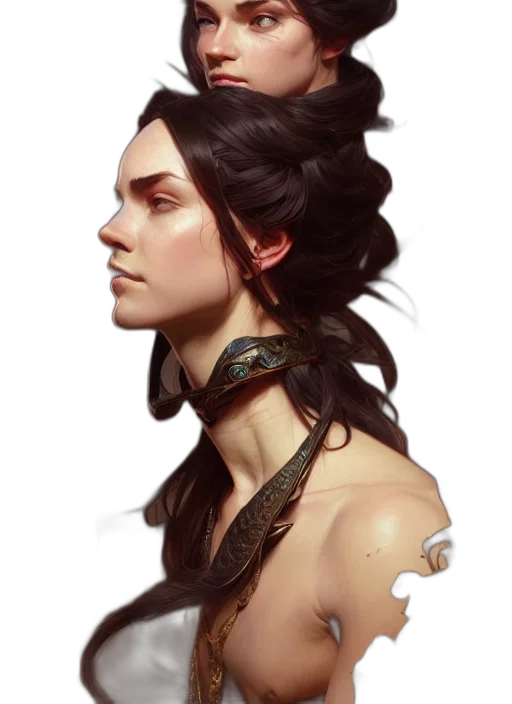 face, dragon, hair, crown transparent PNG cut-out