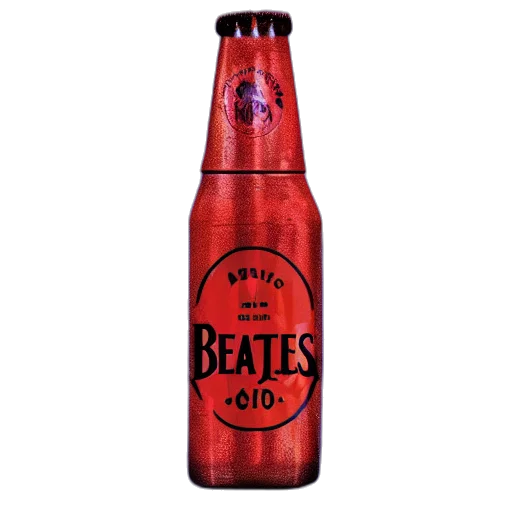 bottle, crown, food, jacket, 3d render, photorealistic, concept art, advertisement transparent PNG cut-out