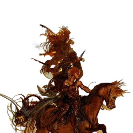 crown, staff, hair, dragon transparent PNG cut-out