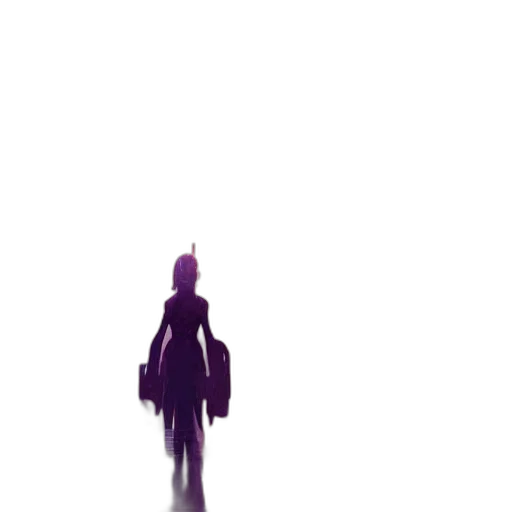 robot, dress, staff, creature transparent PNG cut-out