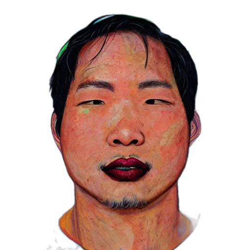 face, mask, staff, creature transparent PNG cut-out