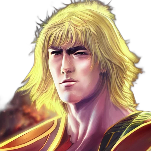 face, comic book art, fantasy art, anime, concept art, golden, character, concept transparent PNG cut-out