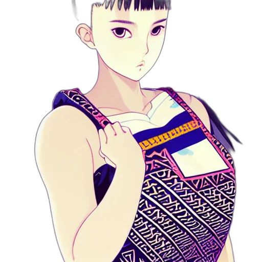 dress, staff, jewelry, hair transparent PNG cut-out