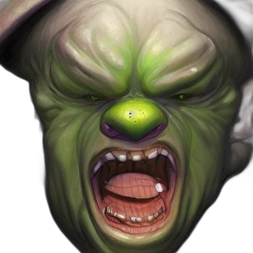 face, mask, creature, staff transparent PNG cut-out