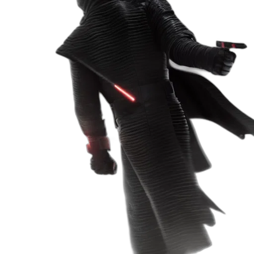 staff, weapon, sword, jacket, concept art, cyberpunk, 3d render, dark transparent PNG cut-out