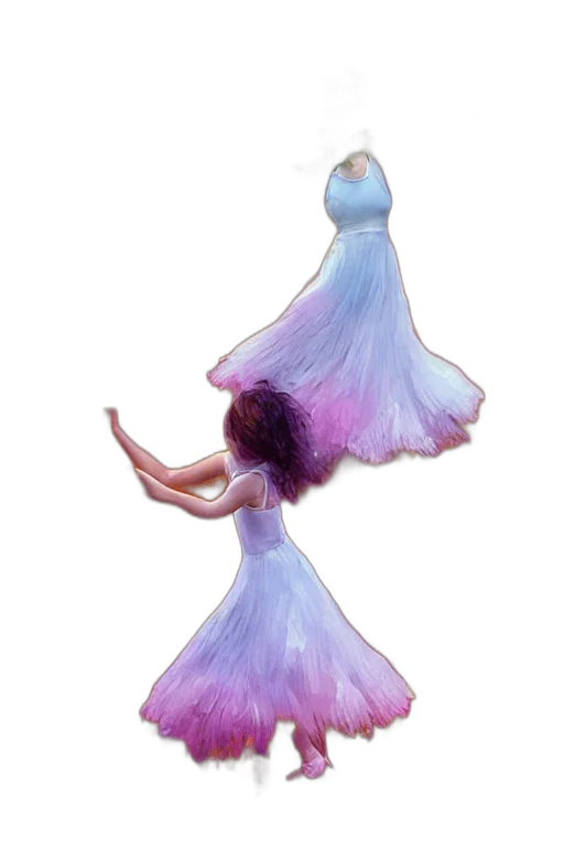 dress, hair, crown, jewelry, concept art, watercolor, 3d render, fantasy art transparent PNG cut-out