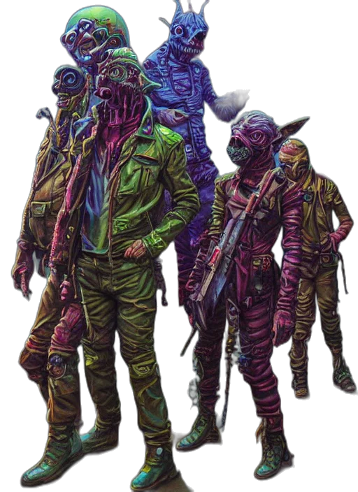 jacket, staff, mask, concept art transparent PNG cut-out