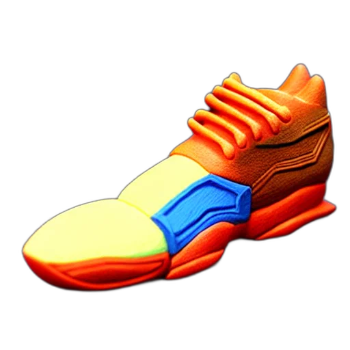shoes, weapon, 3d render, concept art transparent PNG cut-out