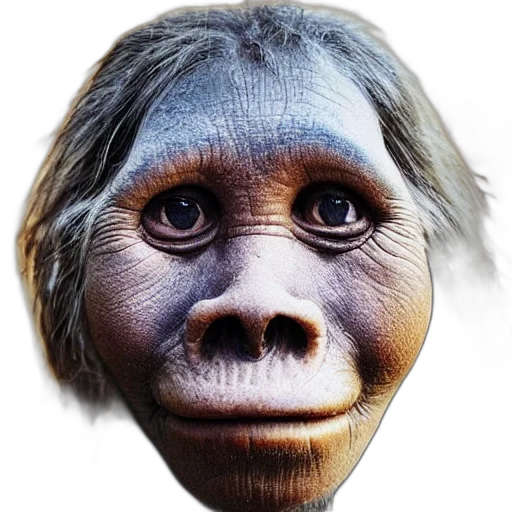 face, animal, mask, creature, photorealistic, concept art, 3d render, primitive transparent PNG cut-out