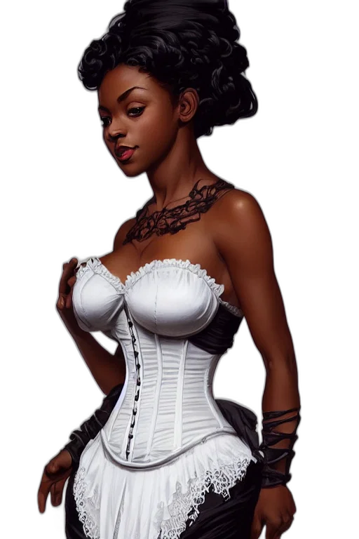 dress, robot, fantasy art, concept art, comic book art, photorealistic, monochrome, cute transparent PNG cut-out