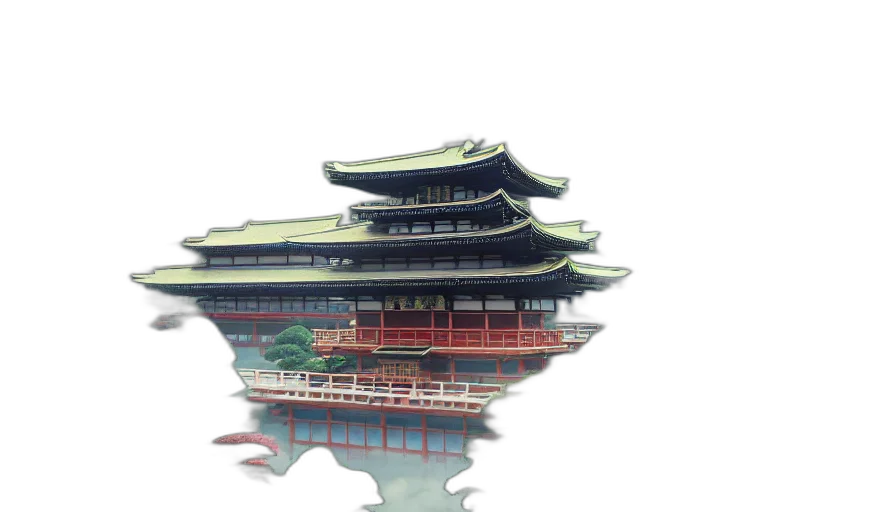 building, dragon, crown, 3d render transparent PNG cut-out