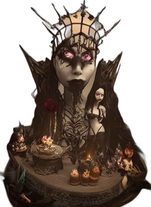 crown, jewelry, mask, staff, concept art, fantasy art, 3d render, pixel art transparent PNG cut-out