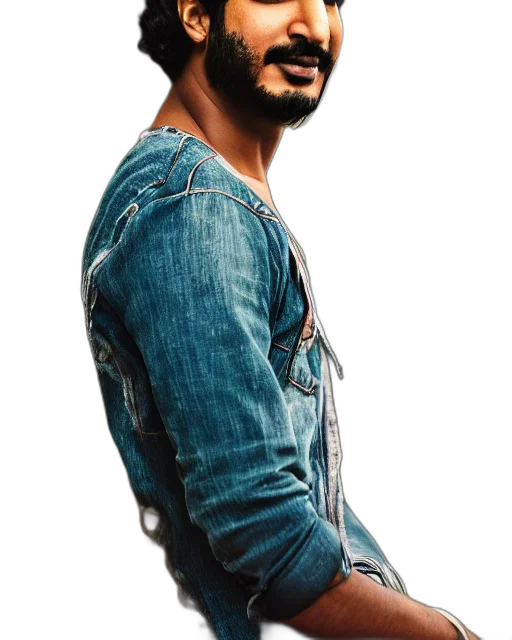 jacket, face, staff, photorealistic transparent PNG cut-out