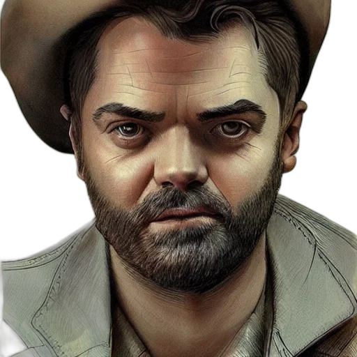 face, hat, photorealistic, concept art, comic book art, oil painting, beautiful, portrait transparent PNG cut-out