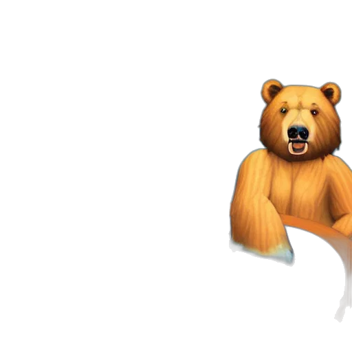3d render, concept art, bear, jacuzzi transparent PNG cut-out
