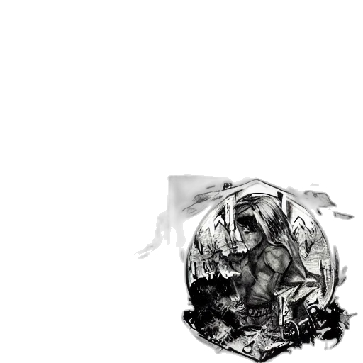 dragon, mask, face, weapon, comic book art, concept art, fantasy art, pixel art transparent PNG cut-out