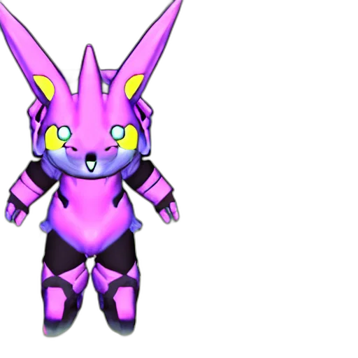 creature, robot, animal, 3d render, concept art, pixel art, vaporwave, phantasy transparent PNG cut-out