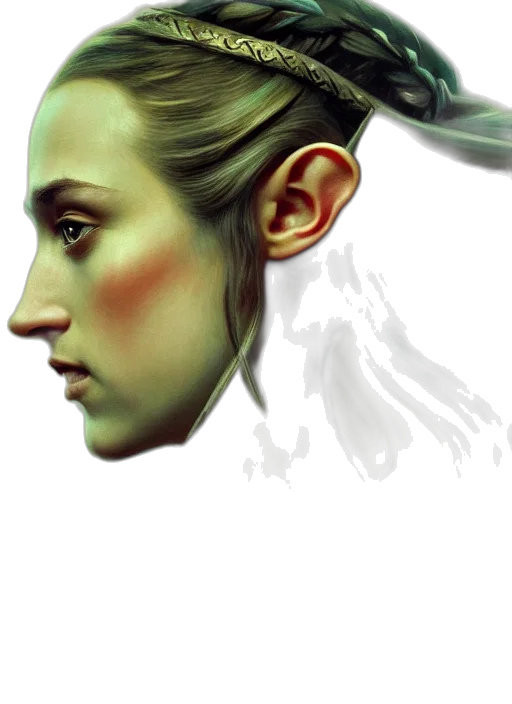 face, mask, hair, staff transparent PNG cut-out