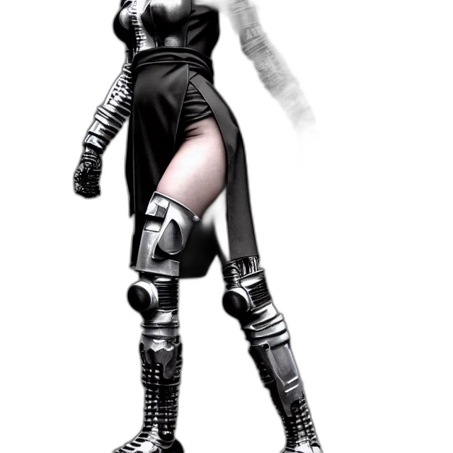 robot, dress, weapon, concept art transparent PNG cut-out
