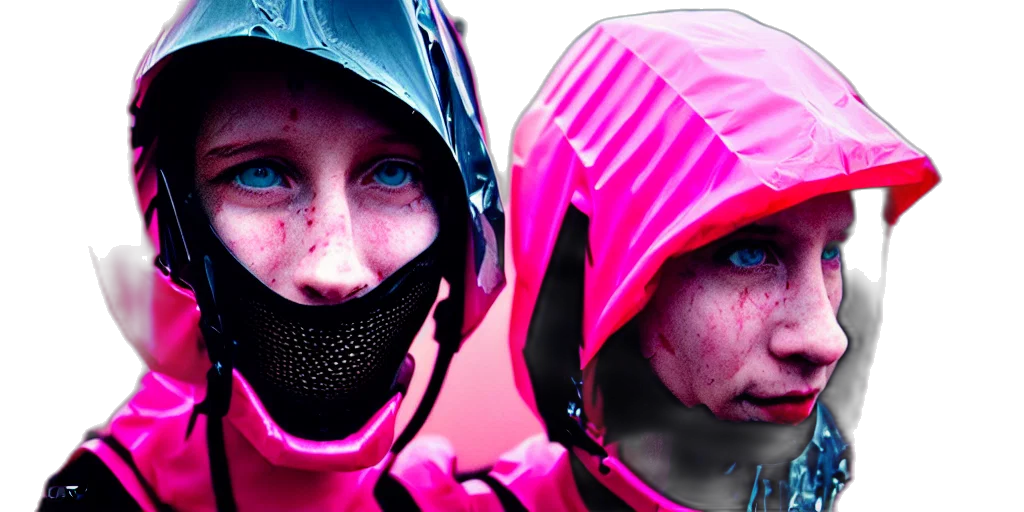mask, face, cyberpunk, 3d render transparent PNG cut-out