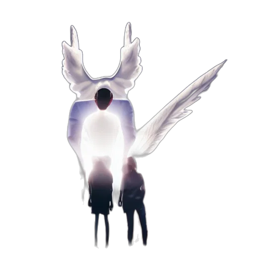 concept art, anime, 3d render, pixel art, outer space, people, looking, angel transparent PNG cut-out