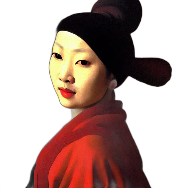 face, mask, hat, staff, photorealistic, oil painting, fantasy art, concept art transparent PNG cut-out