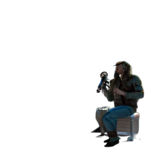 robot, weapon, jacket, sword transparent PNG cut-out