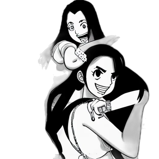 hair, cartoon, comic book art, anime, concept art, underwater, monochrome, valentina transparent PNG cut-out