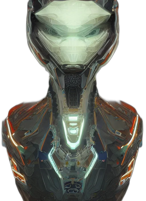 robot, face, mask, creature transparent PNG cut-out