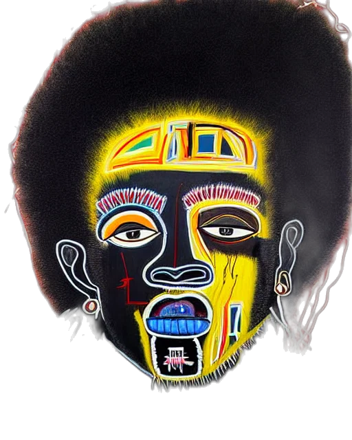 mask, face, crown, hair, photorealistic, concept art, watercolor, cartoon transparent PNG cut-out